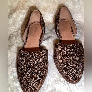 Madewell Lizbeth womens Dotted Calf Hair flat shoes Size 10